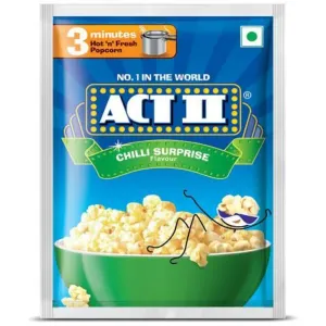 ACT II Instant Popcorn - Chilli Surprise, Hot, Fresh & Delicious