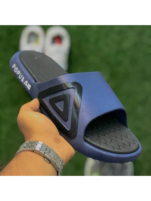 Men geometric graphic slippers