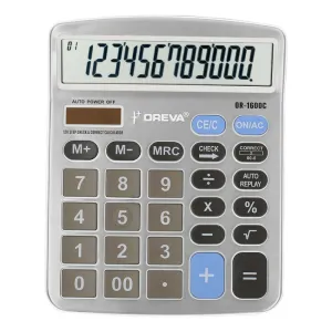 Oreva Or1600 Silver Metal Plate Calculator