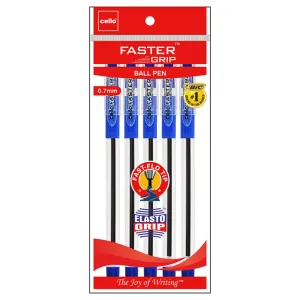 Cello Faster Grip Ball Pen- Pack of 5