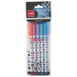 Cello Super Star Gel Pen Pack of 5