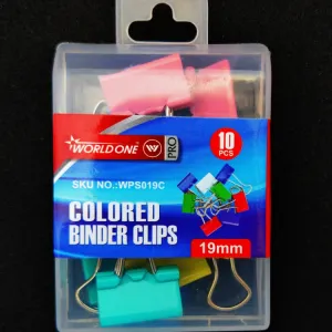 Worldone Binder Colored Clips- Pack of 10