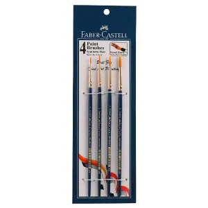 Faber-Castell Paint Brush Set- Round, Pack of 4