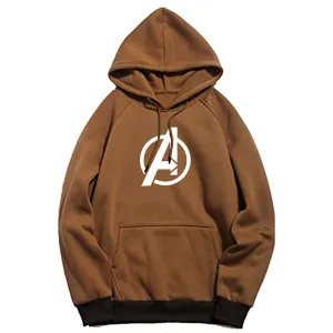 Regular Fit Avengers Printed Cotton Hoodie 