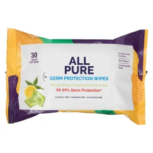 All Pure Germ Protection Wipes (30 N) 