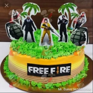 Free Fire theme cake