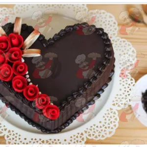 Heart chocolate cake