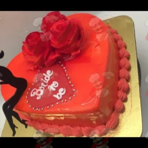 Red Jelly Heart cake