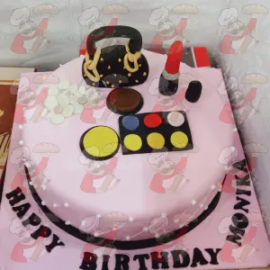 Makeup birthday cake
