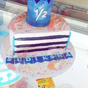 Half birthday boy cake