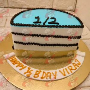 Half birthday boy cake 