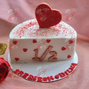Heart cake 6 months