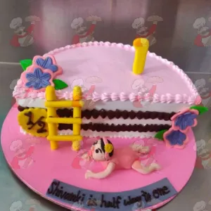 6 months cake Girl