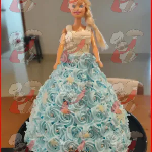 Doll blue cake