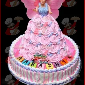 2Tier Doll cake wings 