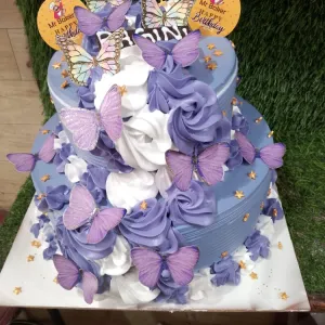 Purple butterfly cake 