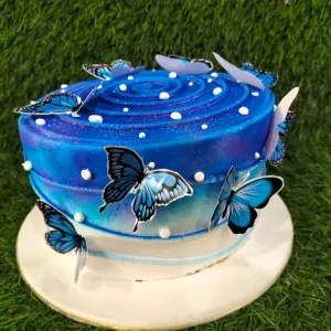 Blue Butterfly cake 