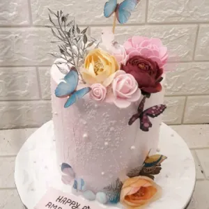 Rose Butterfly height cake