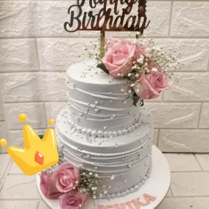 2 tier Birthday cake 