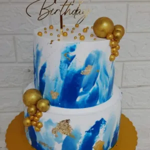 2 tier Blue Cake