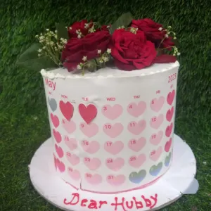 Calendar Rose cake