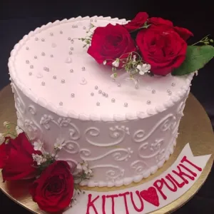 Single layer Rose cake