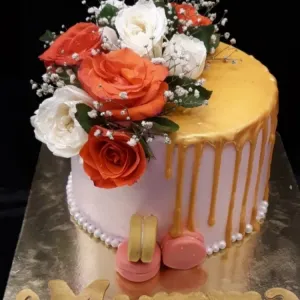 Colorful rose cake
