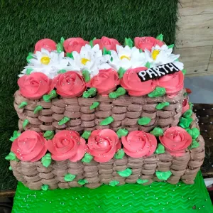 Cream Rose basket