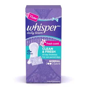 Whisper panty liners net quantity20N