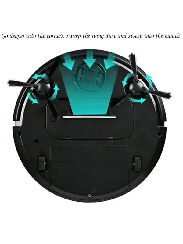 3 in 1 Automatic Strong Suction Rechargeable Automatic Smart Vacuum Cleaner