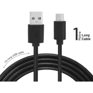 Micro USB cable for data transfer & charging (Black)