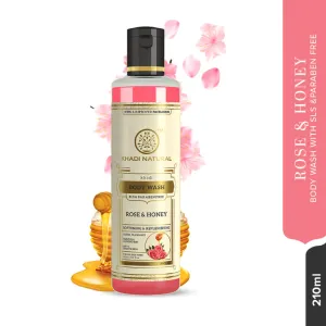 Khadi Body Wash Rose & Honey, 210 ml