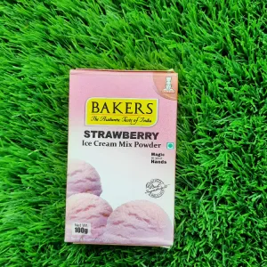 Bakers ice cream mix strawberry 100gm