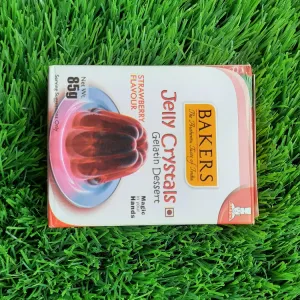 Bakers jelly crystals strawberry 85gm