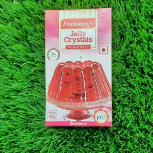 fruitomans jelly crystals strawberry 90gm