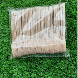 WOODEN SPOON 140MM PACKET (100PCS)