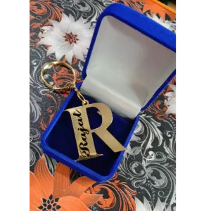 Big initial name Keychain