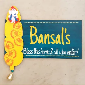 Beautiful home name plate with handmade clay work 💛