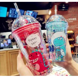 Dino Glitter Sipper
