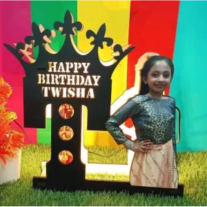 Led initial with photo cut out