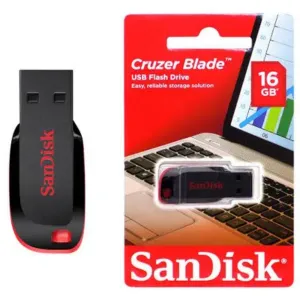 SanDisk Cruzer Blade SDCZ50-016G-135 16GB USB 2.0 Pen Drive
