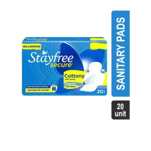 Stayfree Secure Cottony Soft Sanitary Pads Regular Wings( 20 units) 