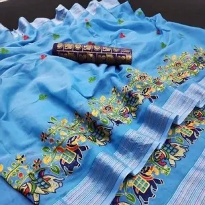 Canderi Cotton Saree