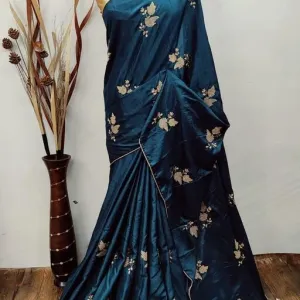 Embroidery silk Saree 