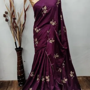 Embroidery silk saree