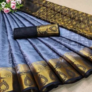 Silk saree with blouse piece 