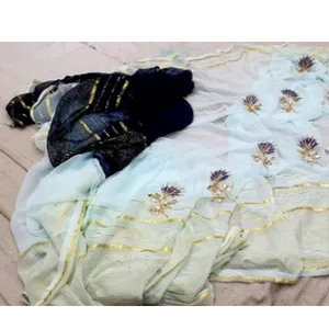 Women's Nazneen Chiffon Saree with Blouse Piece