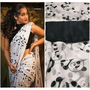 Beautiful Georgette Saree with Blouse piece