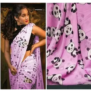 Women's Nazneen Chiffon Saree with Blouse Piece