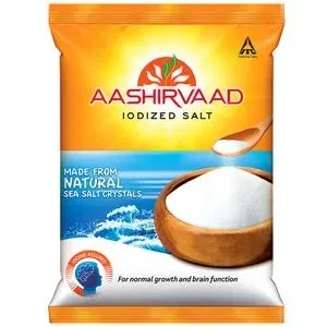 Aashirvaad Salt/Uppu - Iodised, 1 kg Pouch

